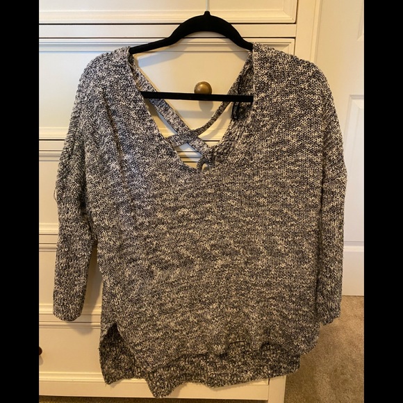 Express High Low Cross Back Sweater - Picture 2 of 2